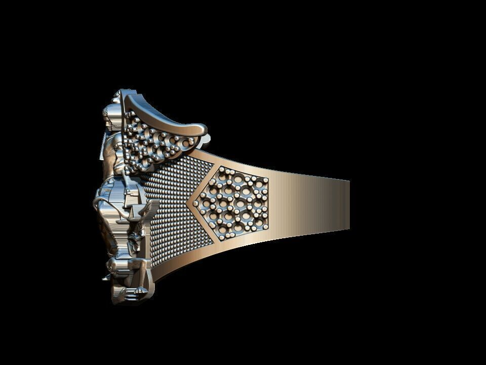 Michael the Archangel Ring  3D print model_4