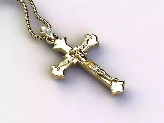 light gold jesus Christ pendant