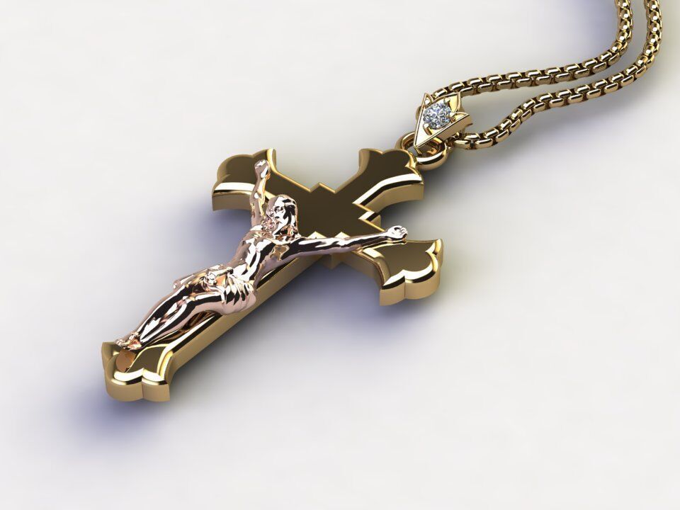 jesus christ pendant 3D print model_2