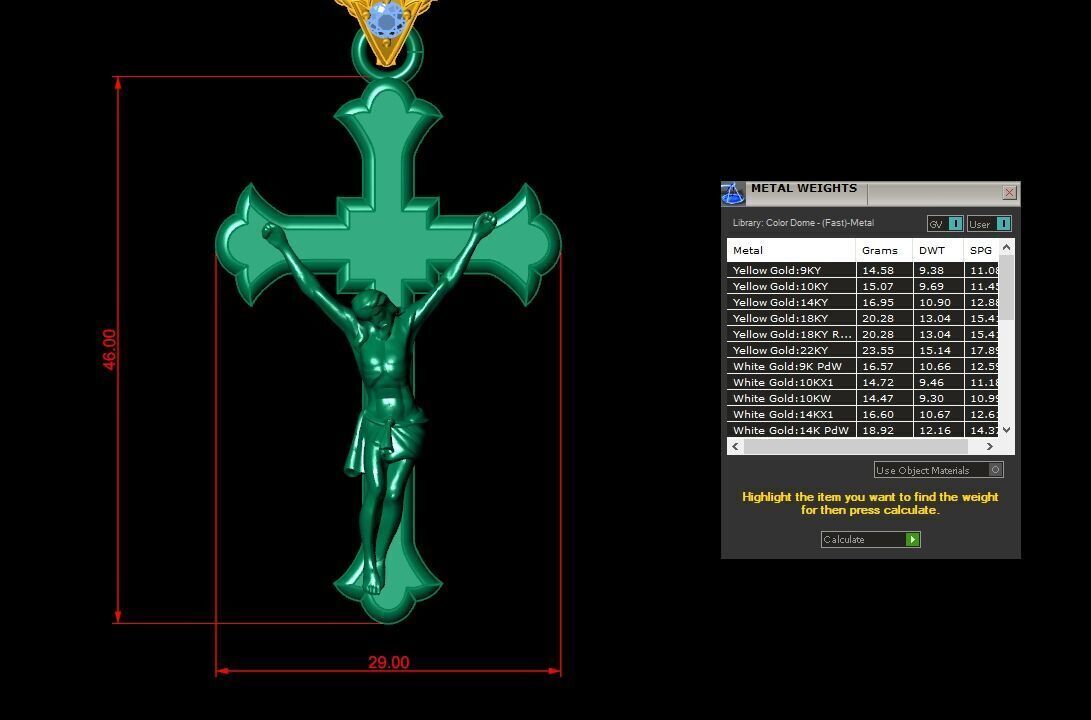 jesus christ pendant 3D print model_4