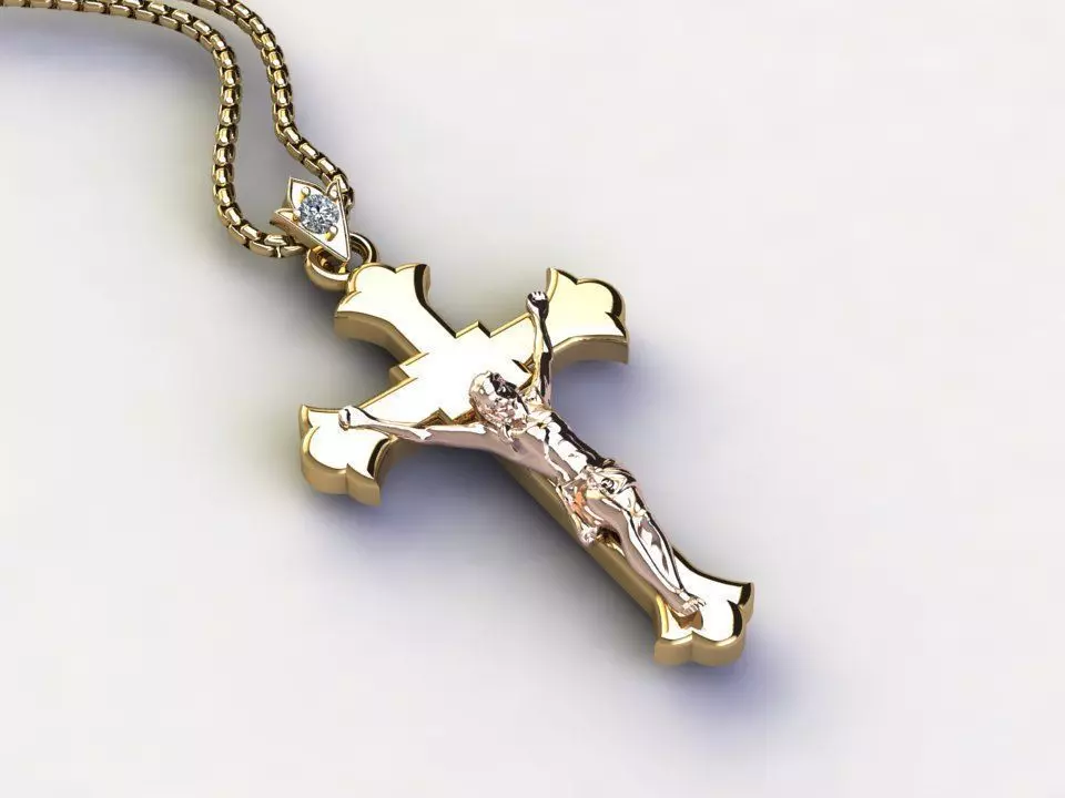 jesus christ pendant 3D print model_0