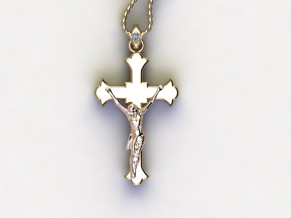 jesus christ pendant 3D print model_3