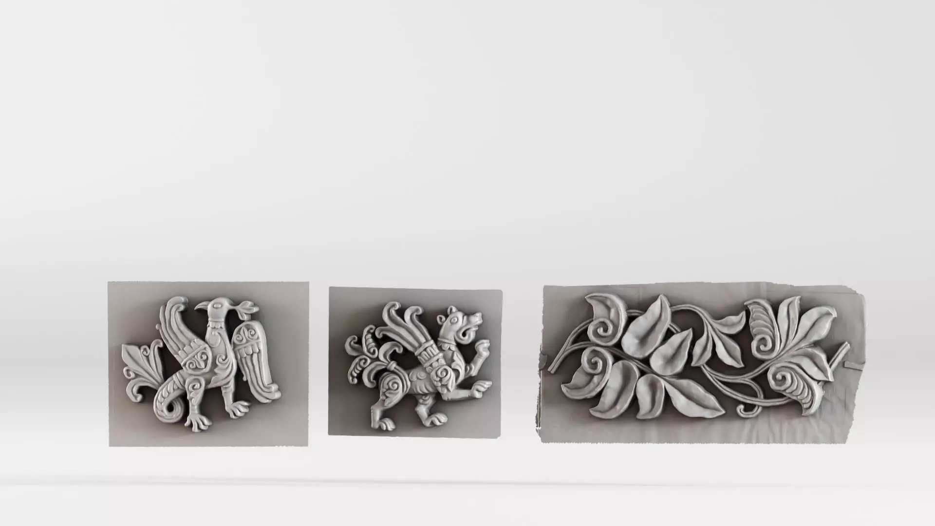 S00089 Set of Ancient Decorative Reliefs 3dp 3D print model_0