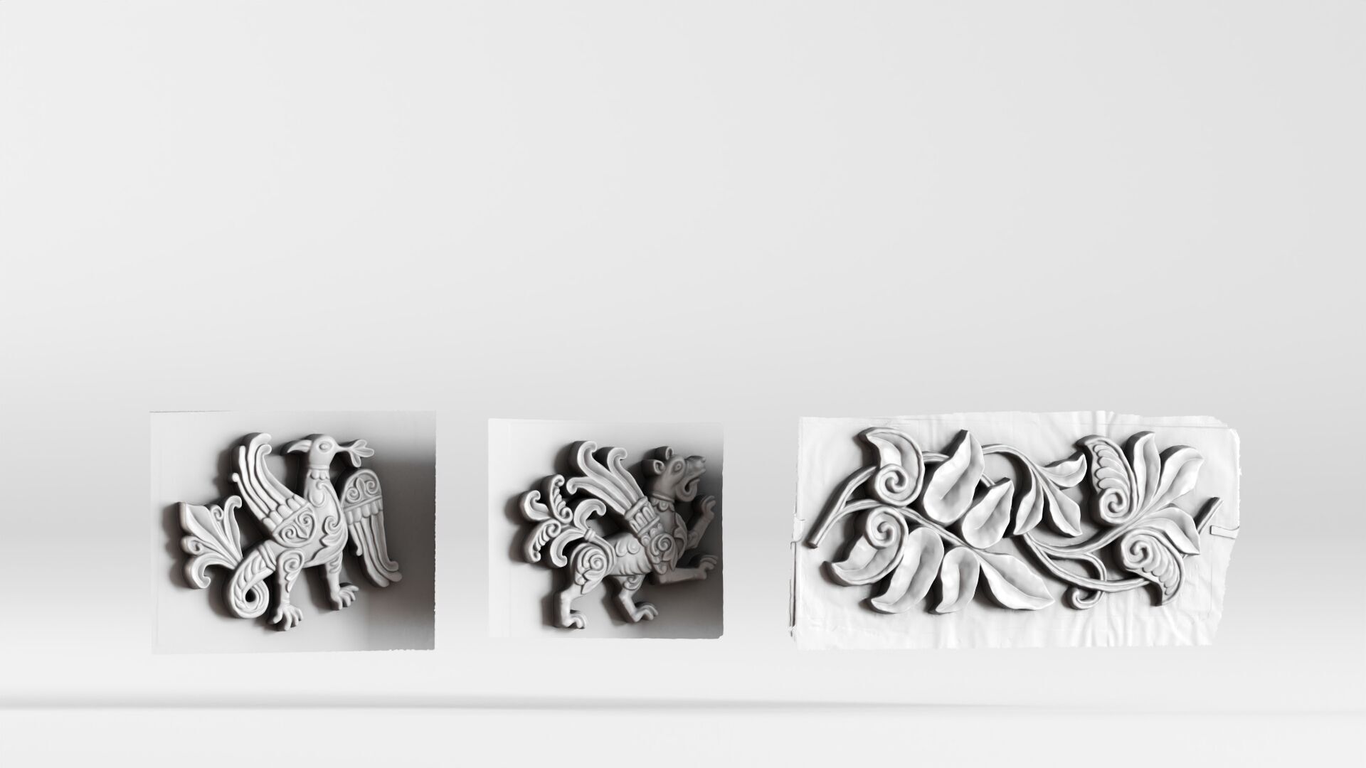 S00089 Set of Ancient Decorative Reliefs 3dp 3D print model_4
