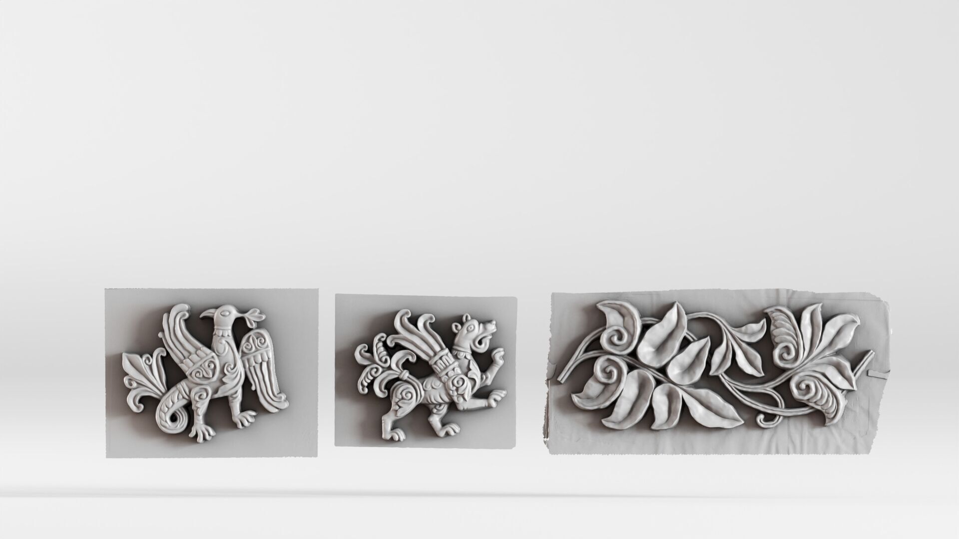 S00089 Set of Ancient Decorative Reliefs 3dp 3D print model_2