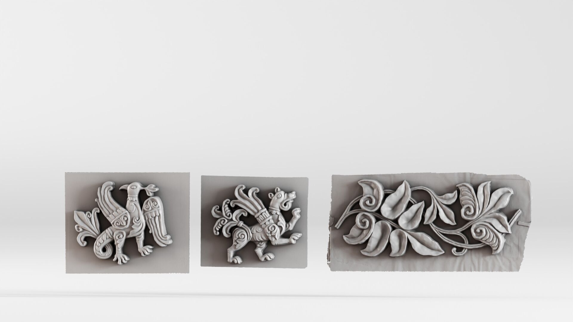 S00089 Set of Ancient Decorative Reliefs 3dp 3D print model_1