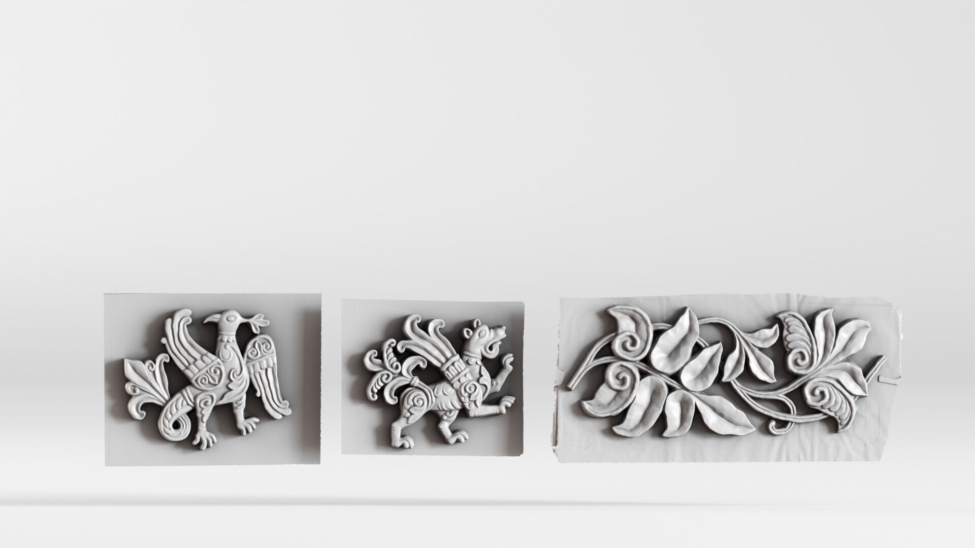 S00089 Set of Ancient Decorative Reliefs 3dp 3D print model_3