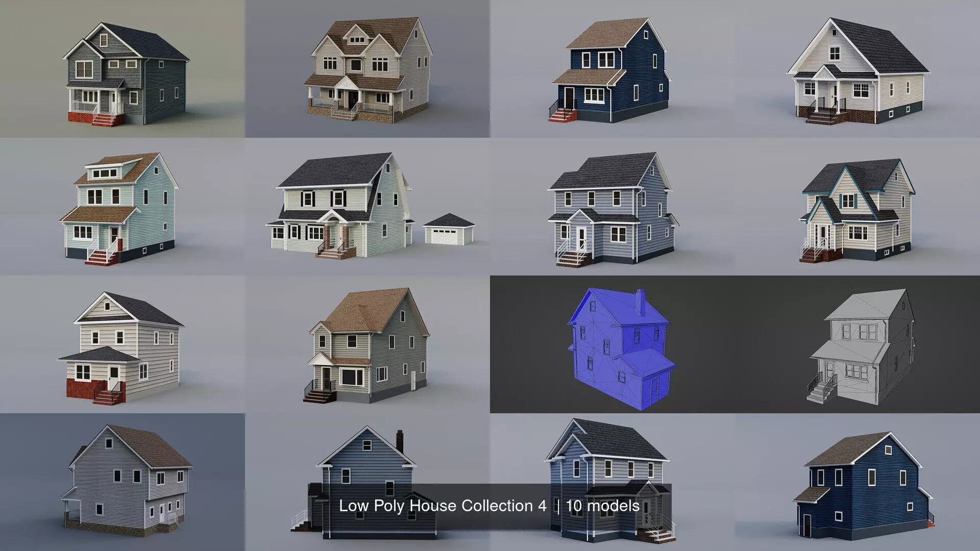 Low Poly House Collection 4  _1