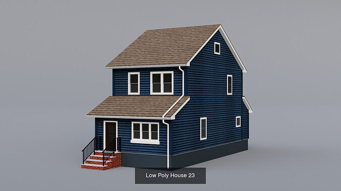 10 Low Poly Houses - Collection 3  3D Model Pack 6