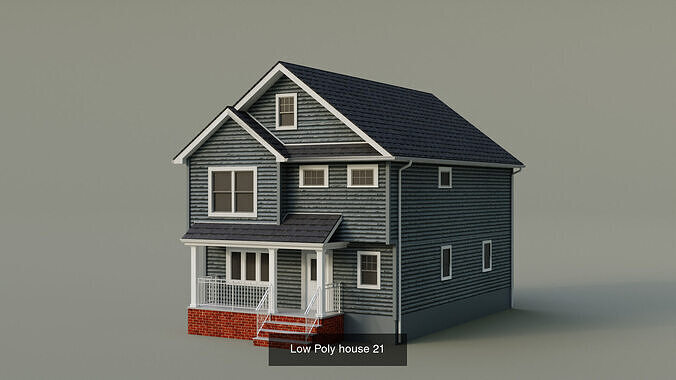 10 Low Poly Houses - Collection 3  3D Model Pack 4