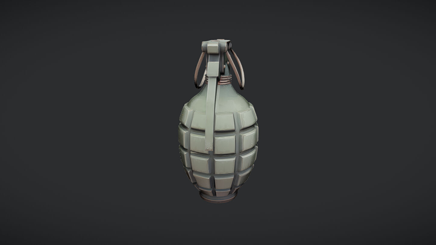 military hand grenade2 3D model_29