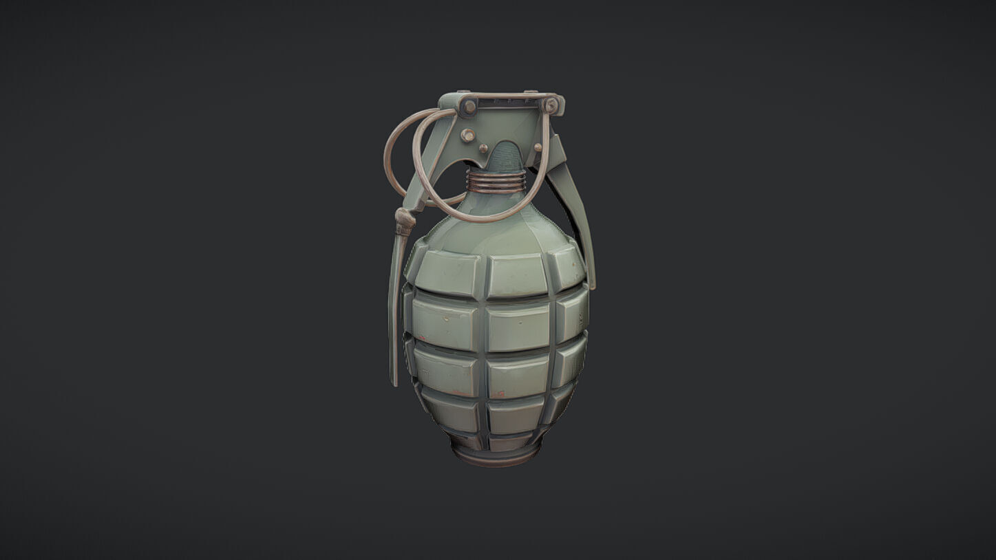 military hand grenade2 3D model_26