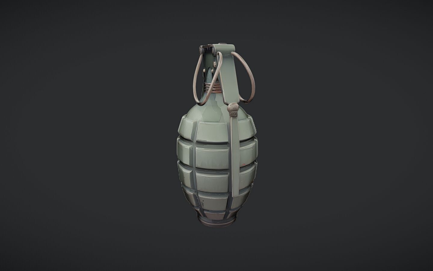 military hand grenade2 3D model_2