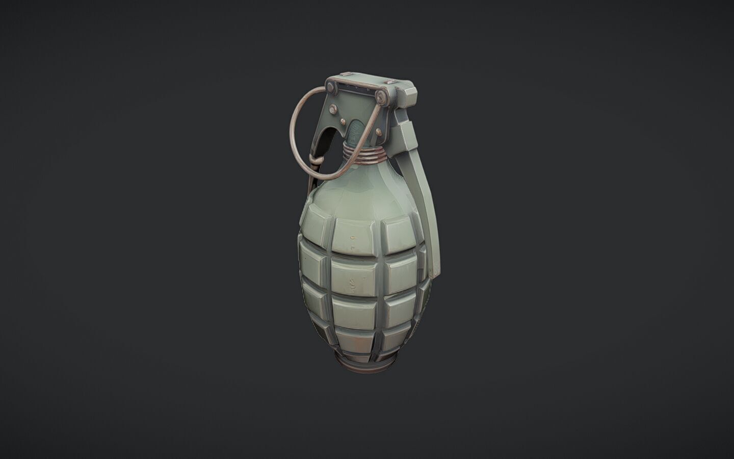 military hand grenade2 3D model_13