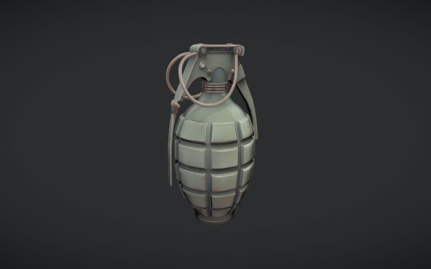 military hand grenade2 3D model_3