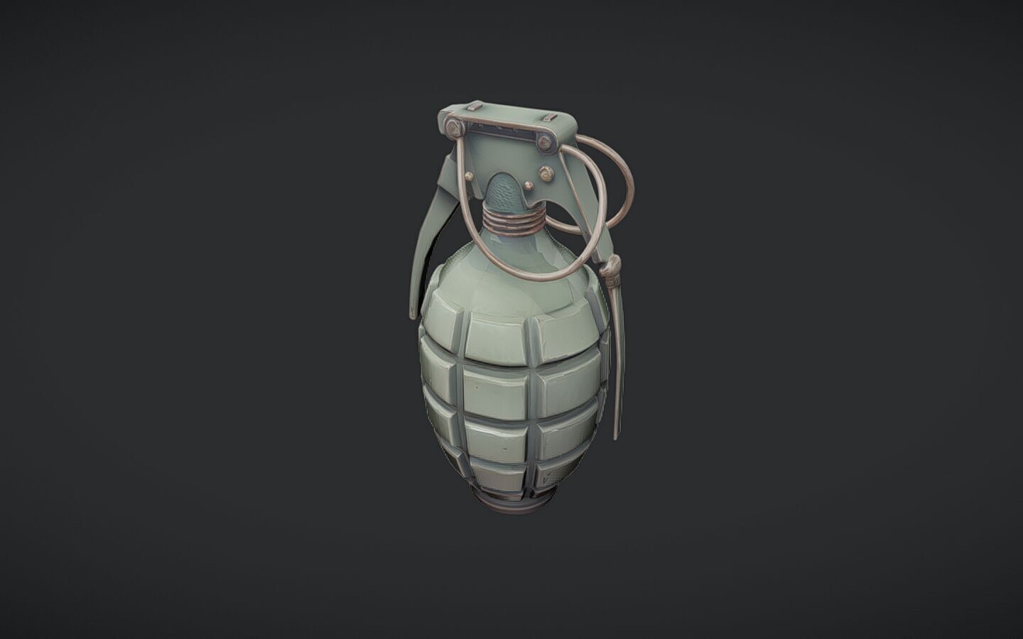 military hand grenade2 3D model_1