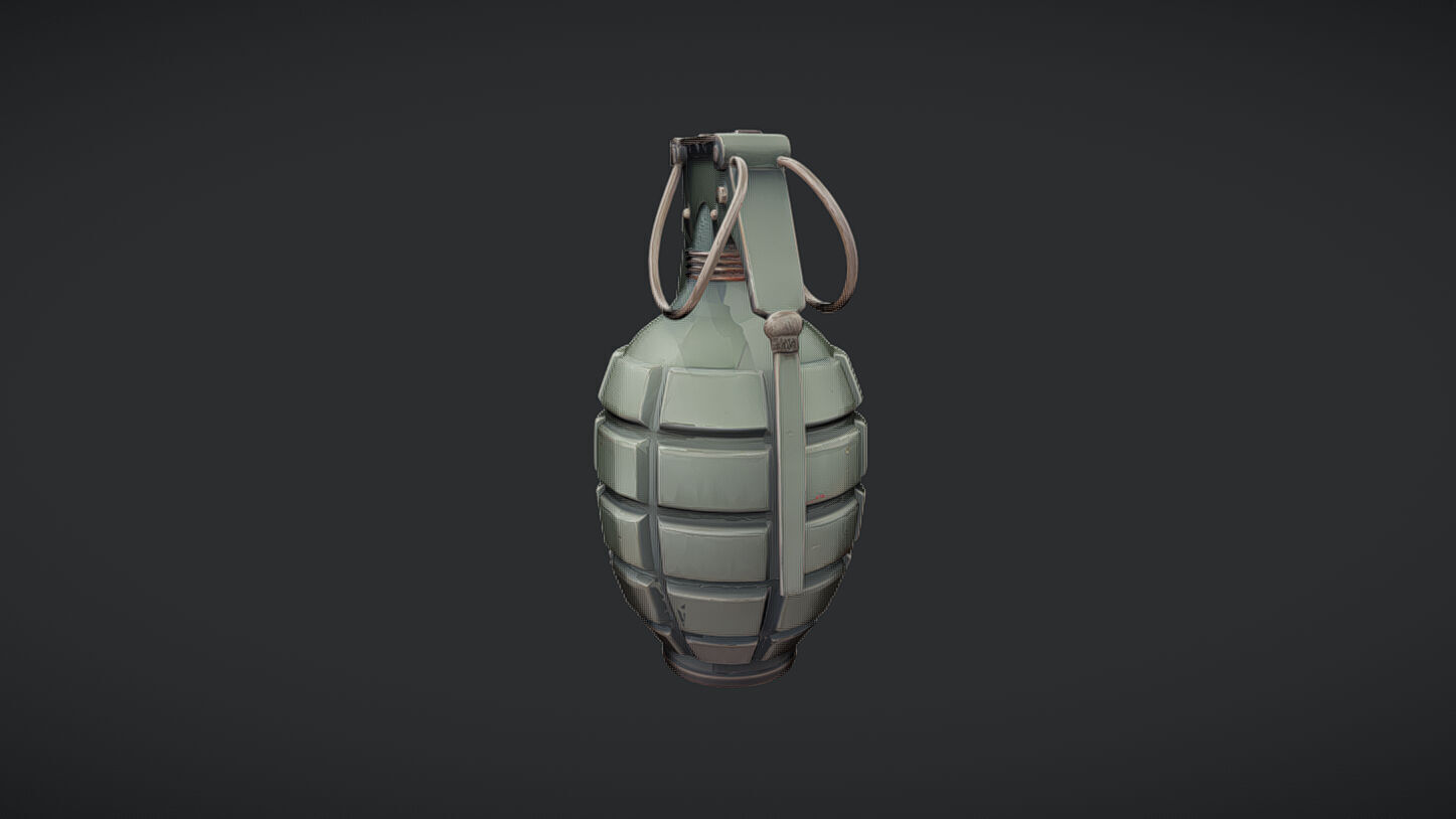 military hand grenade2 3D model_25