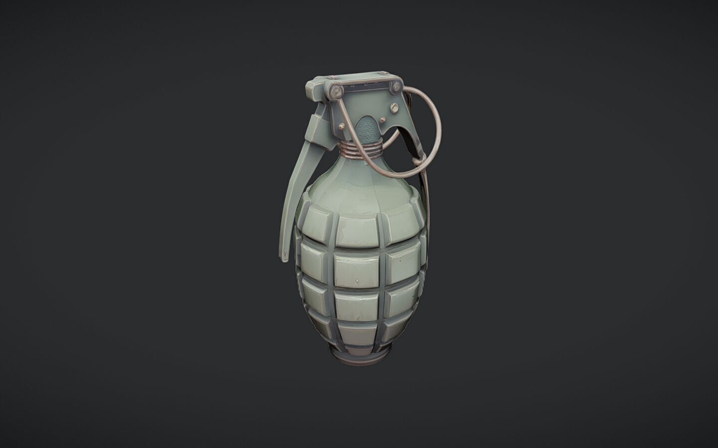 military hand grenade2 3D model_15