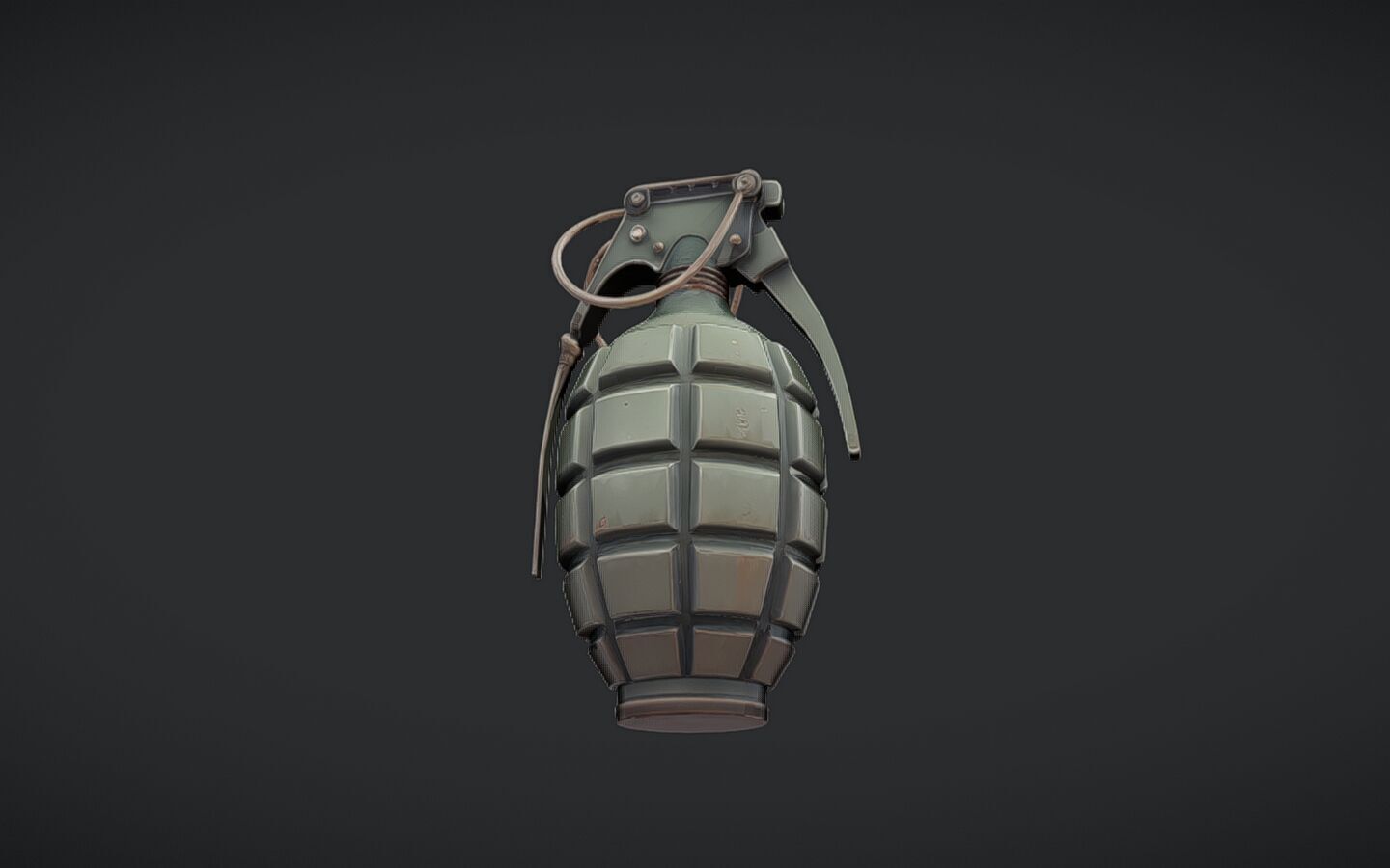 military hand grenade2 3D model_4