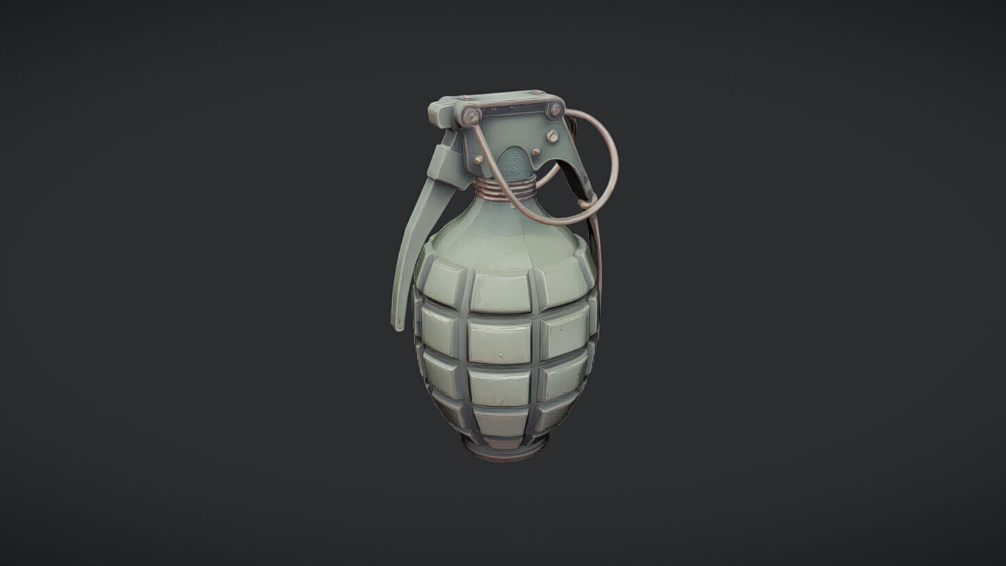 military hand grenade2 3D model_30