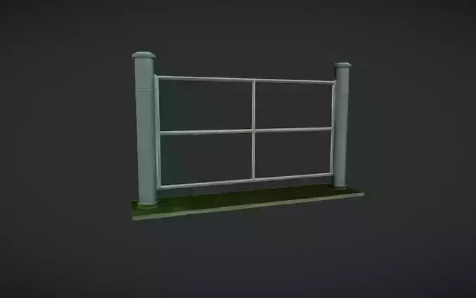 chain-link fence with grass base