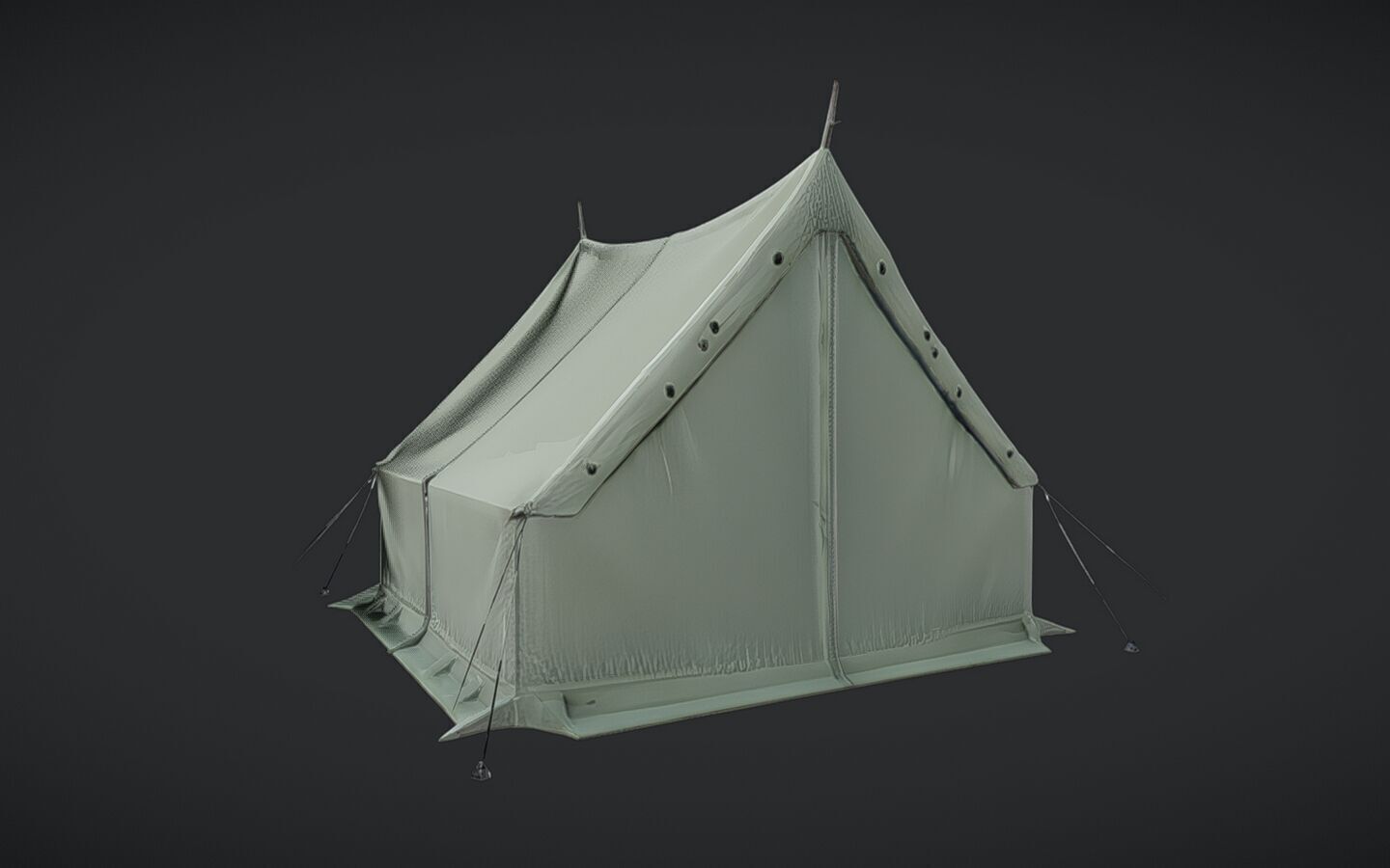 a canvas camping tent 3D model_17