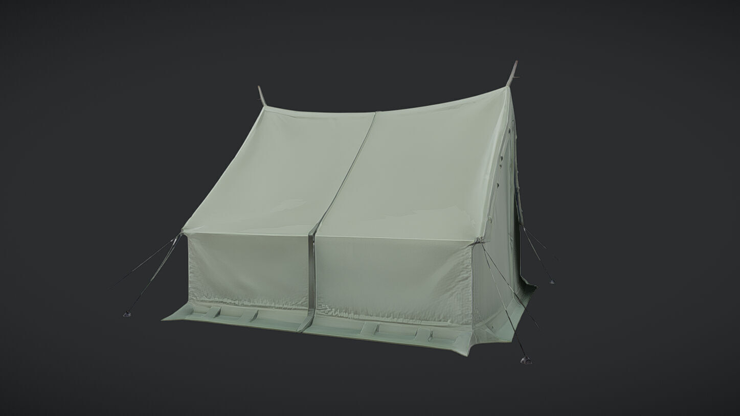 a canvas camping tent 3D model_22