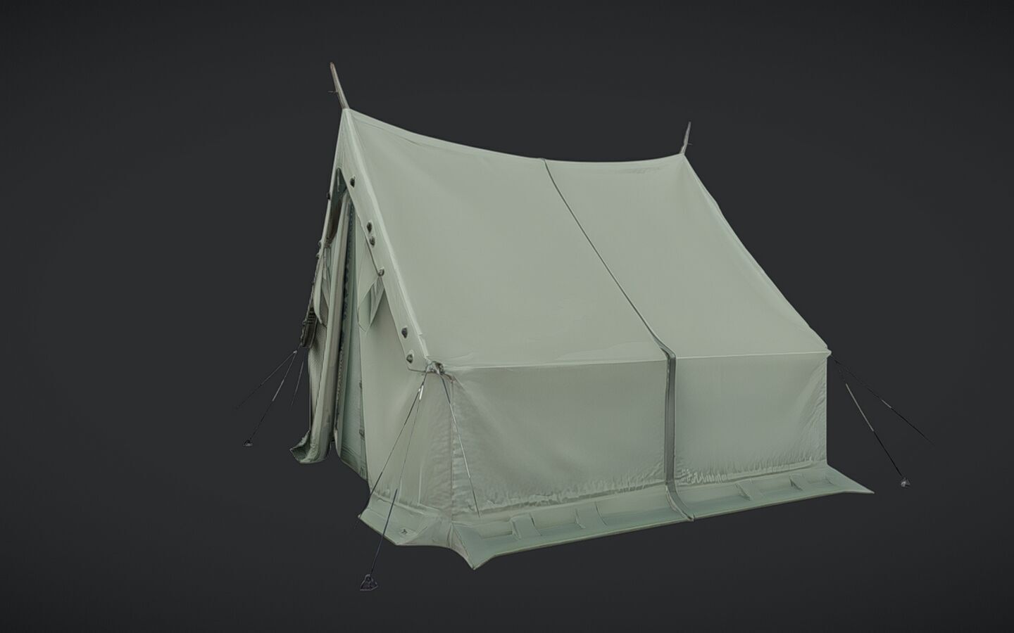 a canvas camping tent 3D model_8