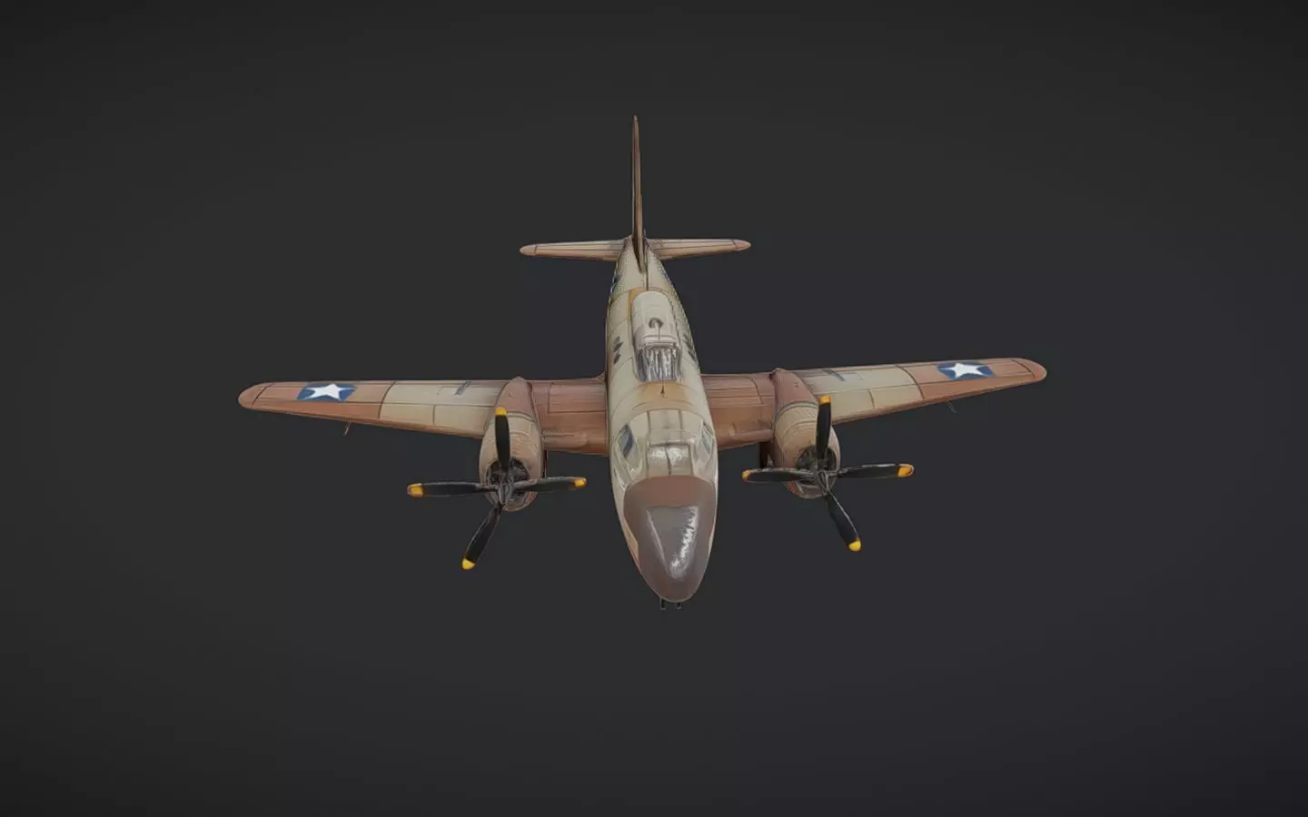 World War II military transport airplane 3D model_0