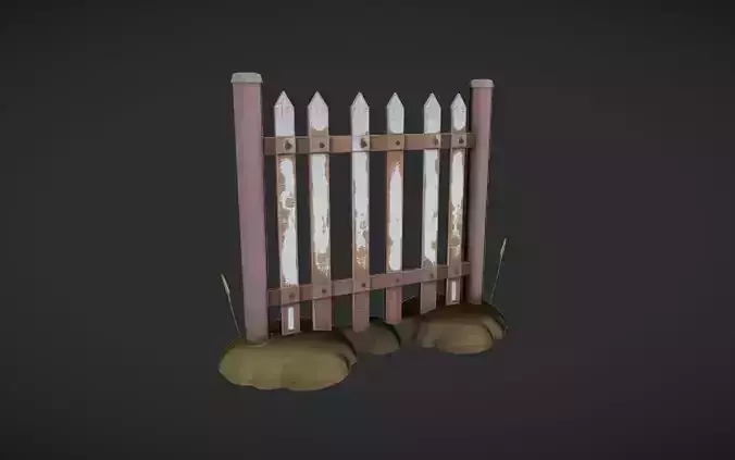 rusty metal fence with grass