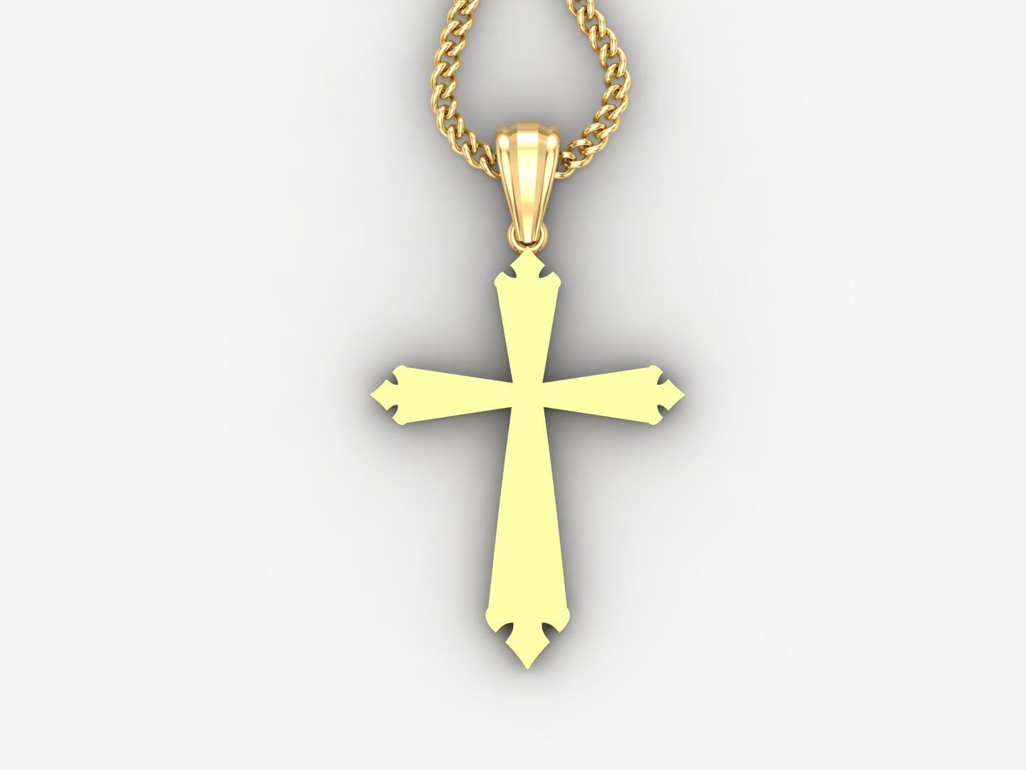 Jesus Christ Cross Pendant 3DM STL 1CP097 3D model_4