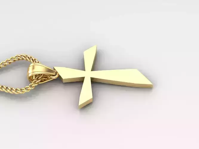 Jesus Christ Cross Pendant 3DM STL 1CP090