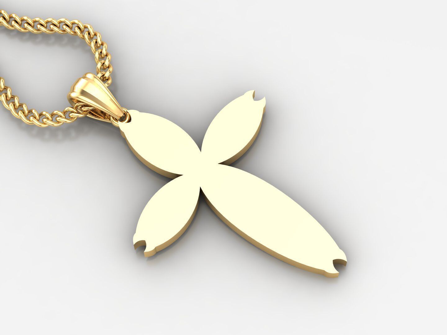 Jesus Christ Cross Pendant 3DM STL 1CP082 3D model_2