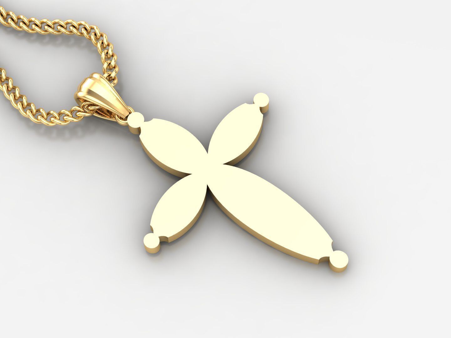 Jesus Christ Cross Pendant 3DM STL 1CP078 3D model_2