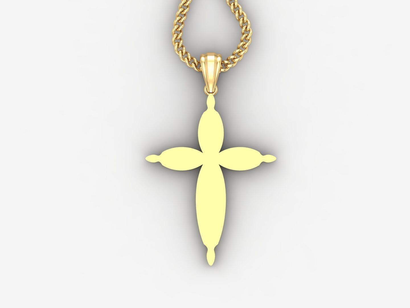 Jesus Christ Cross Pendant 3DM STL 1CP077 3D model_4