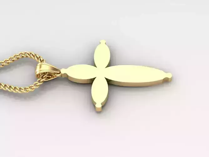 Jesus Christ Cross Pendant 3DM STL 1CP076