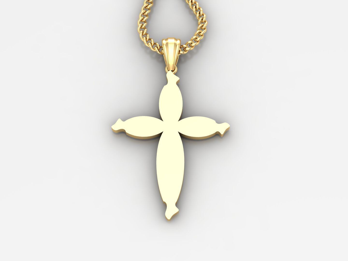 Jesus Christ Cross Pendant 3DM STL 1CP073 3D model_3