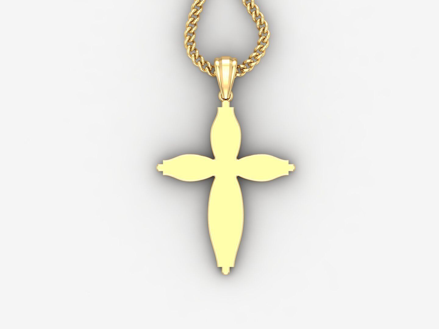 Jesus Christ Cross Pendant 3DM STL 1CP070 3D model_4