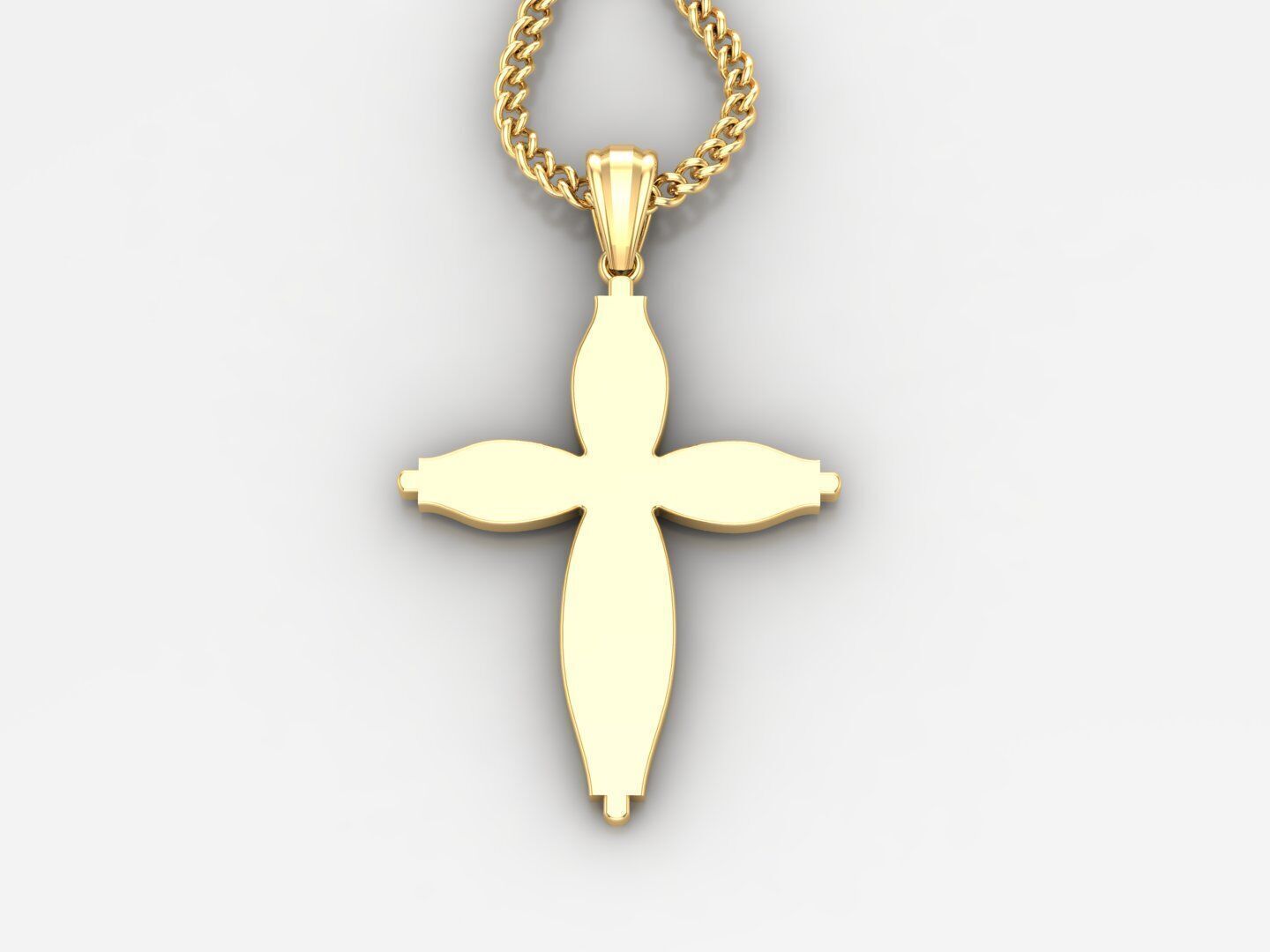 Jesus Christ Cross Pendant 3DM STL 1CP070 3D model_3