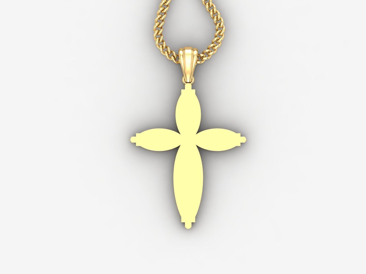 Jesus Christ Cross Pendant 3DM STL 1CP069 3D model_4