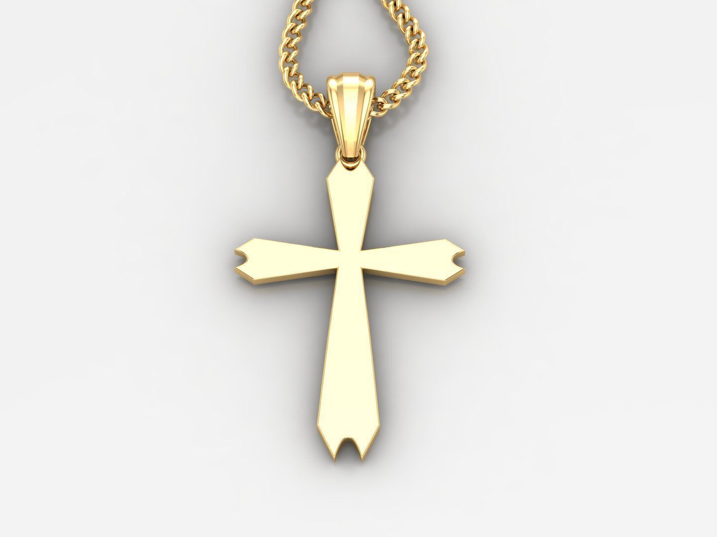 Jesus Christ Cross Pendant 3DM STL 1CP068 3D model_3