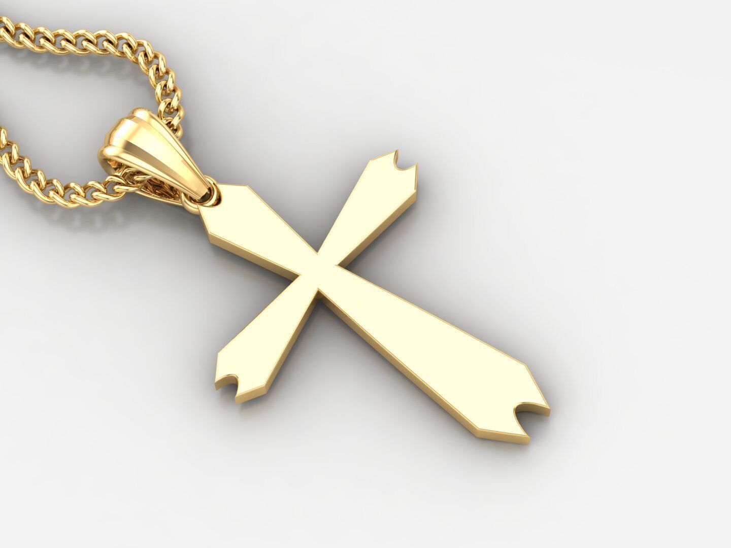 Jesus Christ Cross Pendant 3DM STL 1CP068 3D model_2