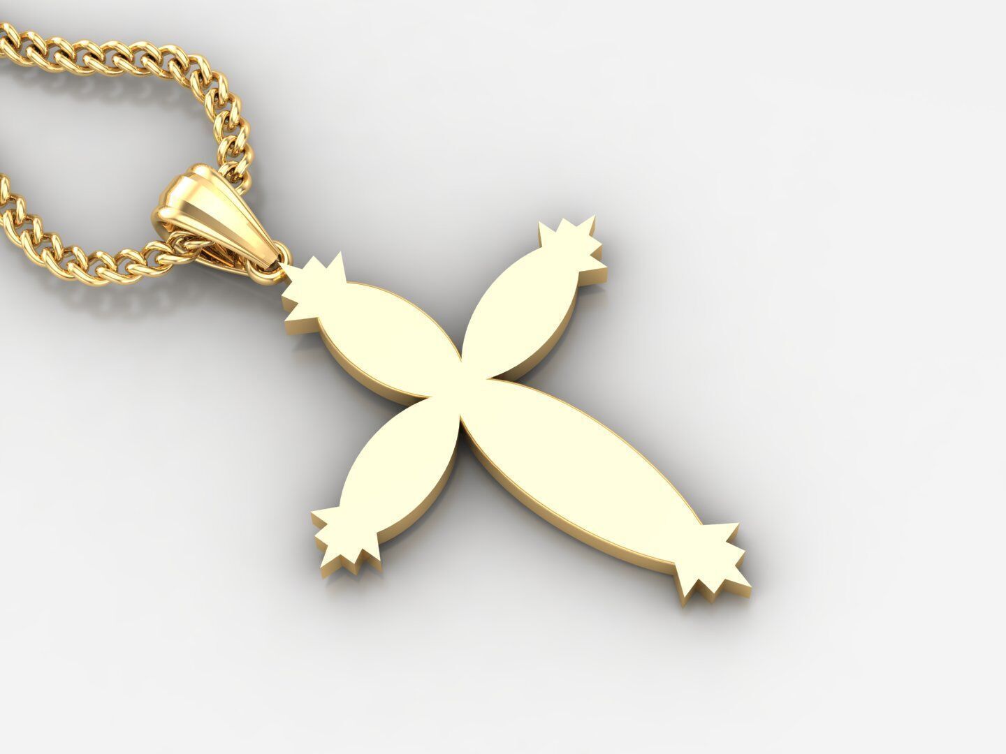 Jesus Christ Cross Pendant 3DM STL 1CP061 3D model_2