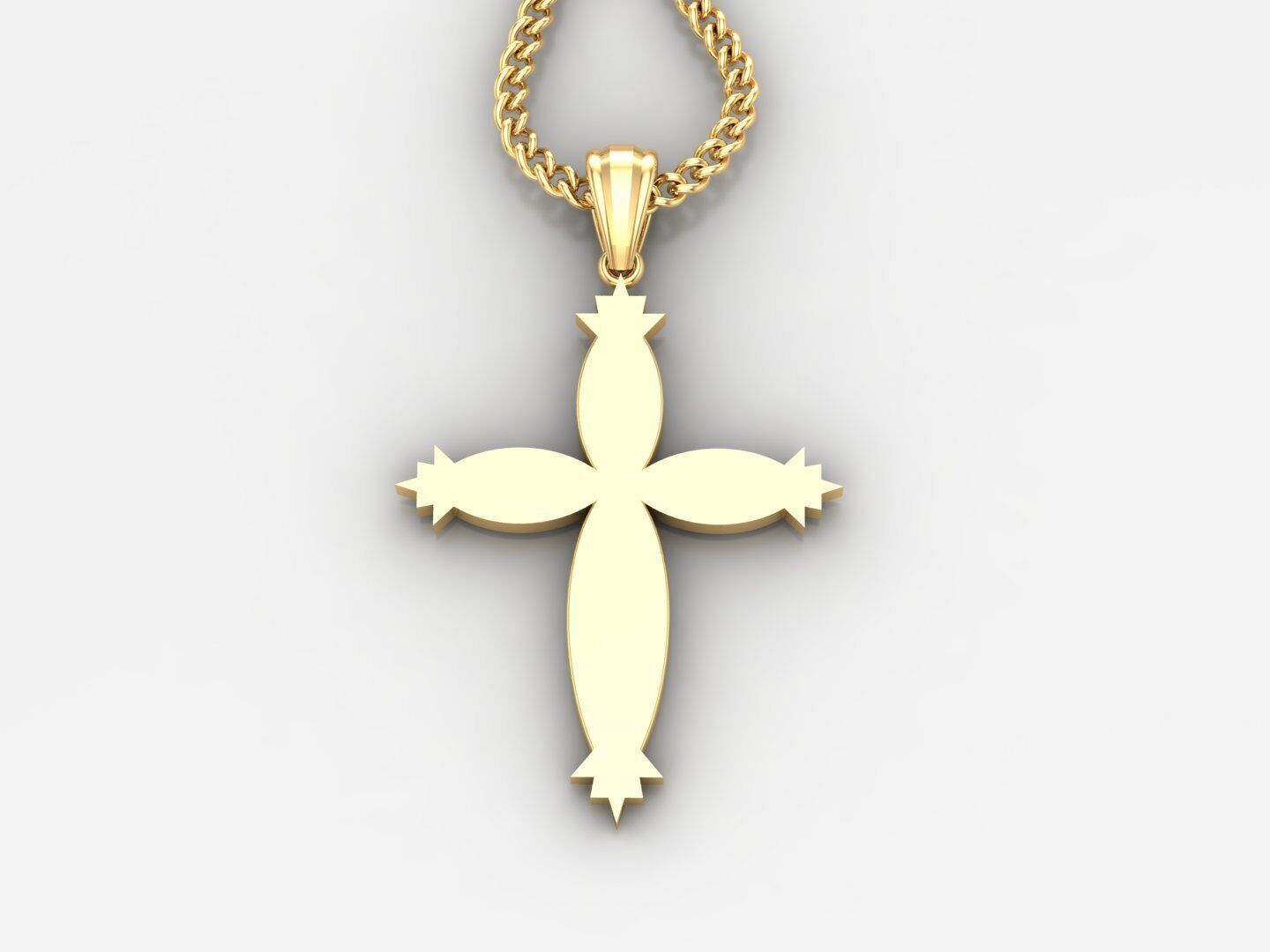Jesus Christ Cross Pendant 3DM STL 1CP061 3D model_3