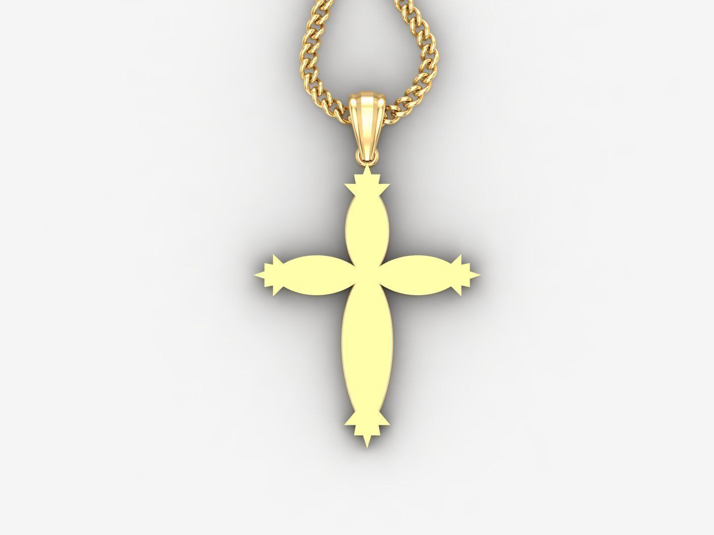 Jesus Christ Cross Pendant 3DM STL 1CP061 3D model_4