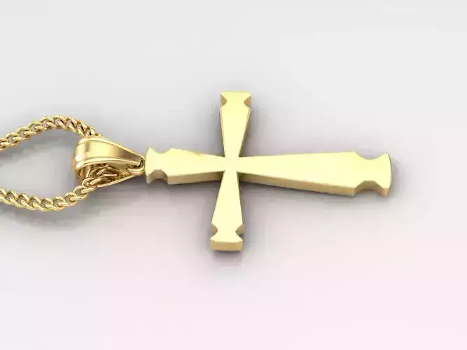 Jesus Christ Cross Pendant 3DM STL 1CP057