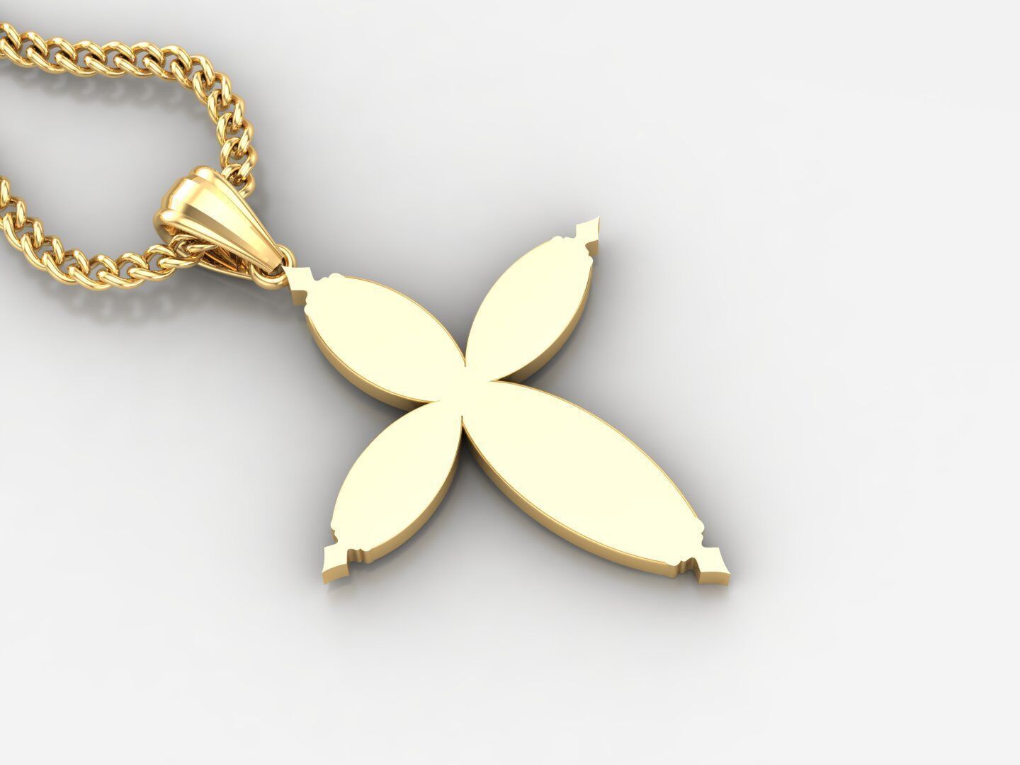 Jesus Christ Cross Pendant 3DM STL 1CP053 3D model_2