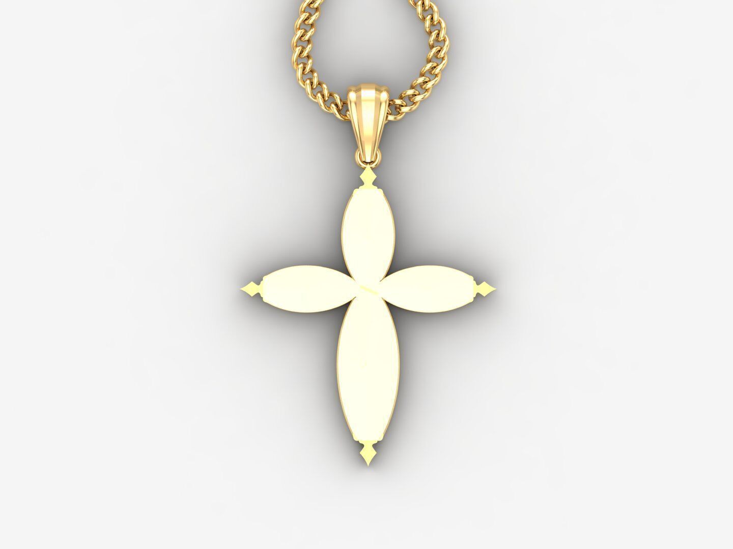 Jesus Christ Cross Pendant 3DM STL 1CP053 3D model_4