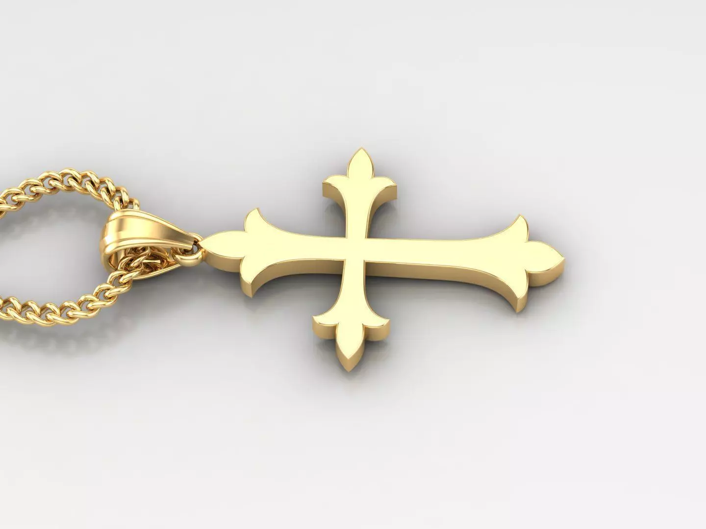 Jesus Christ Cross Pendant 3DM STL 1CP049 3D model_0