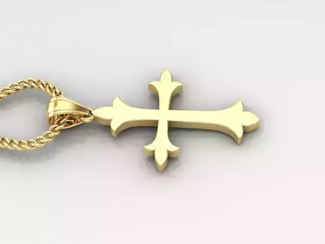 Jesus Christ Cross Pendant 3DM STL 1CP049